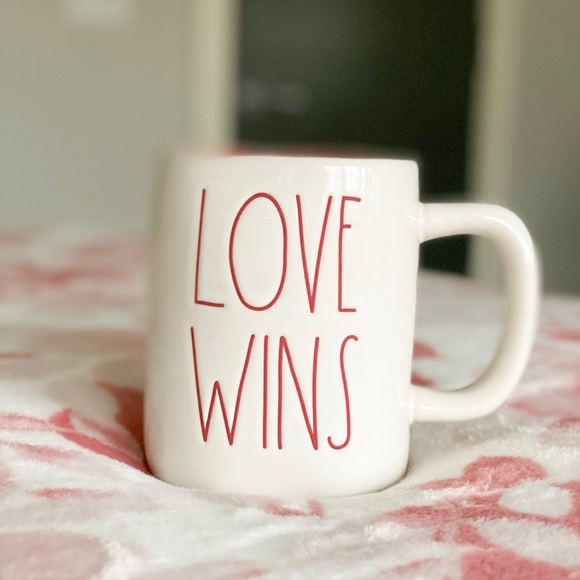 Rae Dunn Other - Rae Dunn Love Wins Coffee Mug / Cream & Red Color